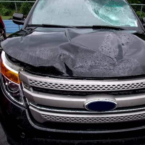 SUV with Front-End Damage