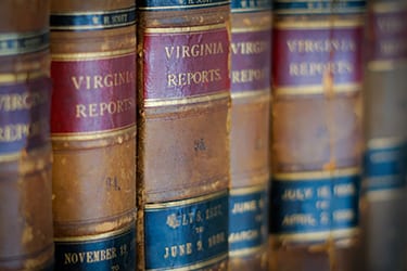 Closeup of Virginia Law Books