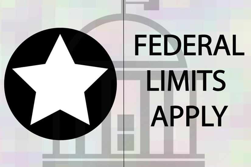 REAL ID Icon (star in circle) with text "Federal Limits Apply"