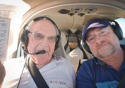 Jim Williams Flying with his Father