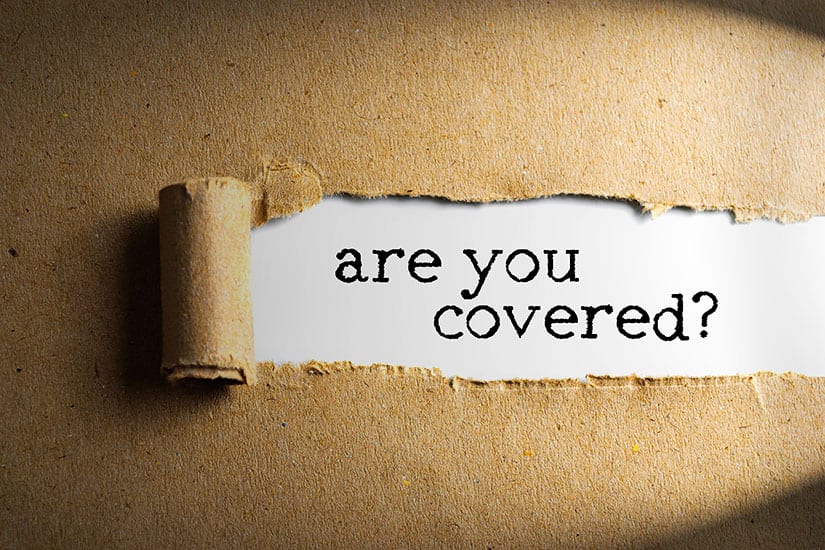 File folder with text "Are you covered?"