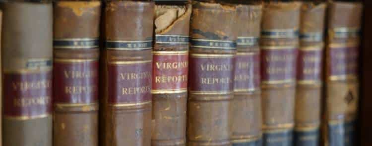 close up of Virginia Reports books
