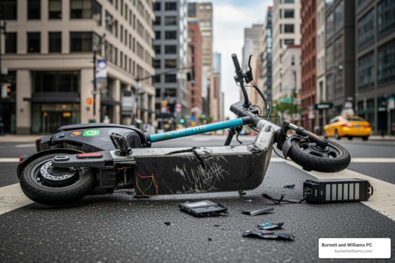 Electric scooter accident